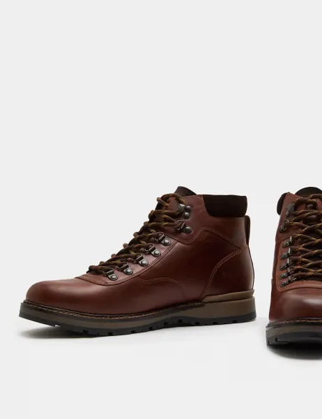 Marks & Spencer Leather Waterproof Hiker Boots Tan