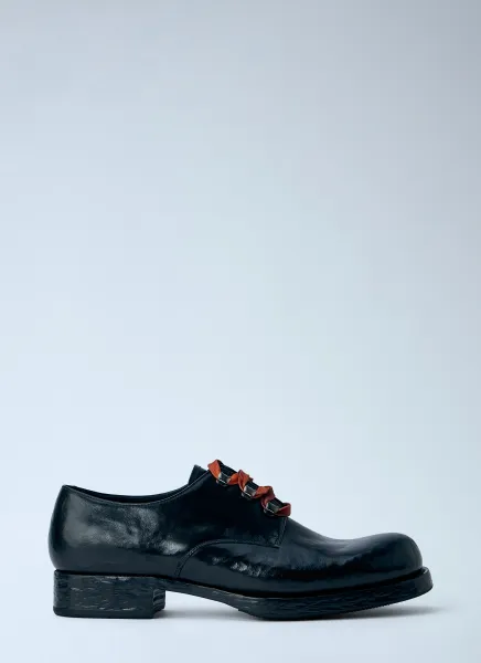 Prada Antiqued Leather Lace-Ups