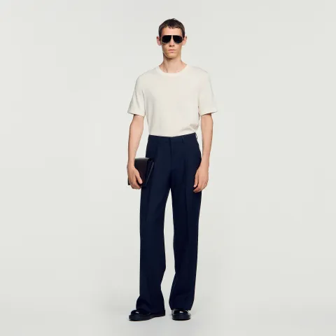 SANDRO Wool suit trousers