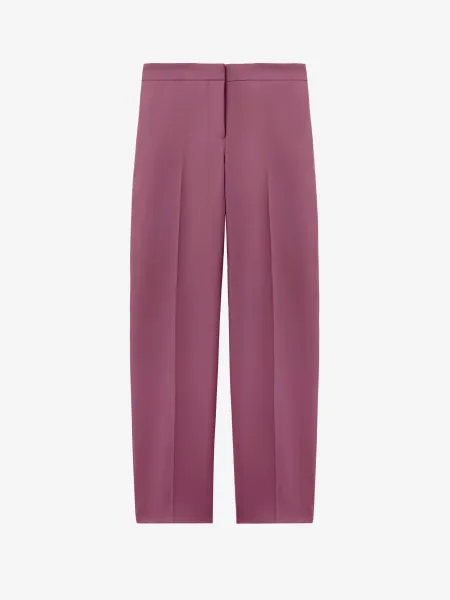 Wool Gabardine Cigarette Trousers