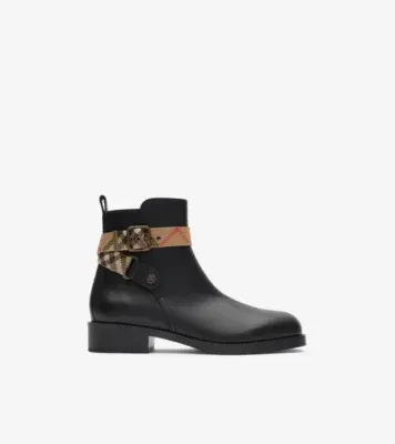 Leather Huntley Boots in Black