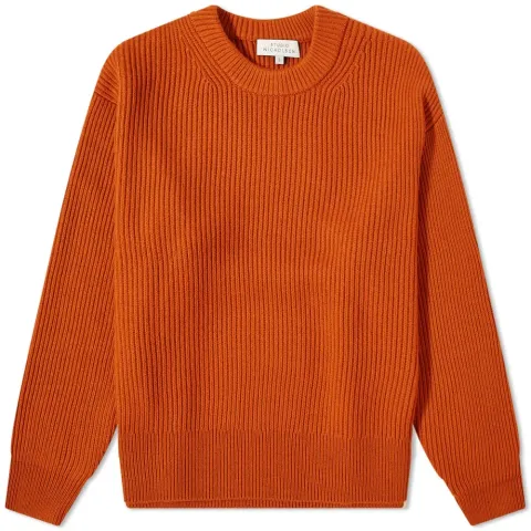 Auxil 5 Gauge Fisherman Rib Knit Crew