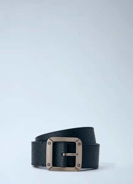 Textured Reversible Leather Belt