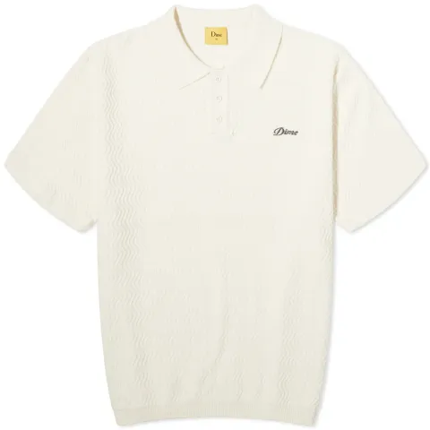 Wave Cable Knit Polo