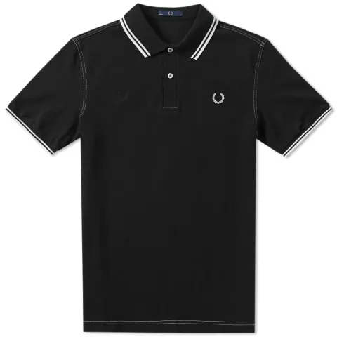 Fred Perry Laurel Contrast Stitch Double Logo Polo