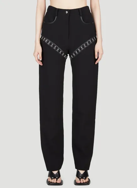 Hook And Eye Straight Leg Pants