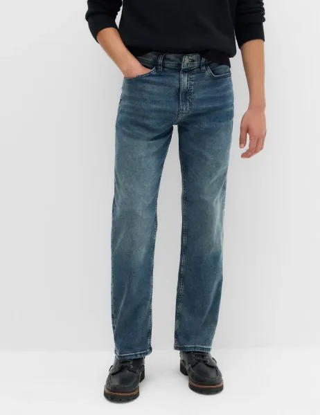 Marks & Spencer Straight Fit Comfort Stretch Jeans Blue Tint