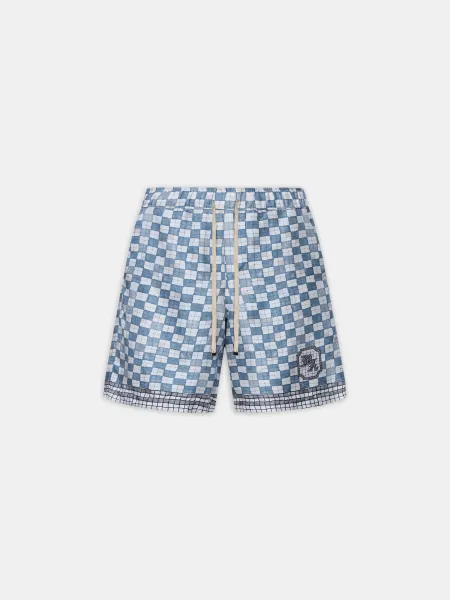 MA CHECKERED SHORT - Steel