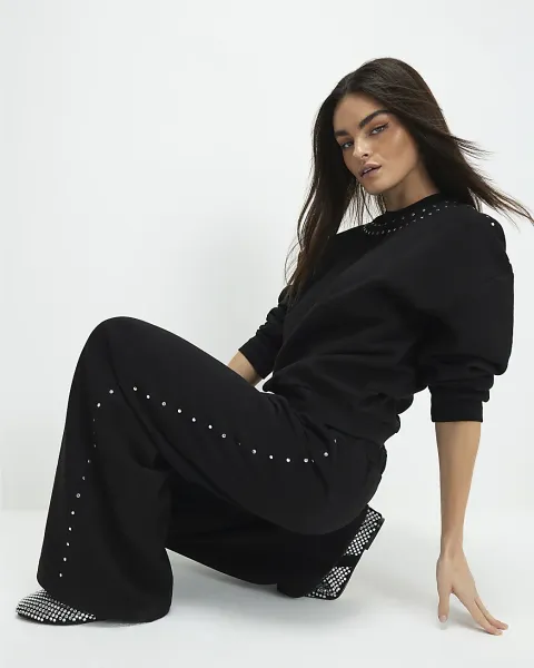 River Island Cotton Studded Sweatshirt