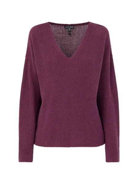 Organic Cotton V-Neck Jumper – Purple Carrot