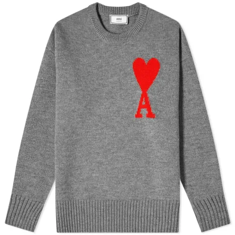 AMI Big Heart Crew Knit