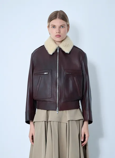 Leather Blouson Jacket