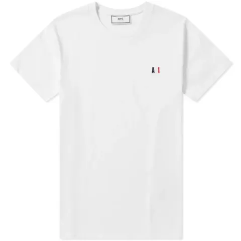 AMI Small Tricolour Logo Tee