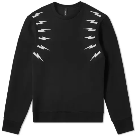 Fair Isle Thunderbolt Sleeve Crew Sweat