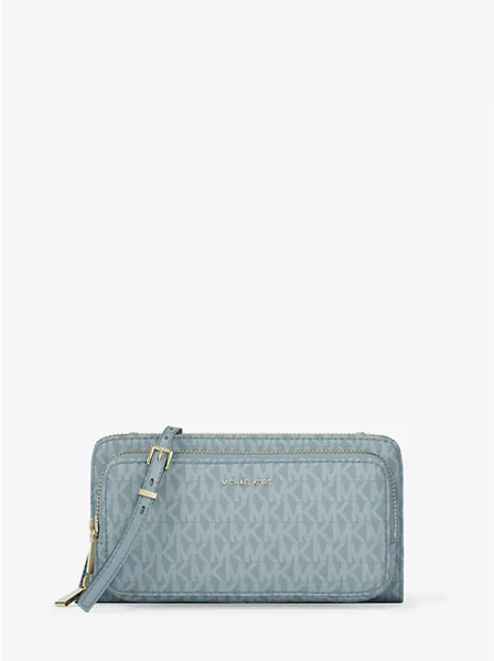 Michael Kors Jet Set Large Signature Logo Continental Crossbody Bag