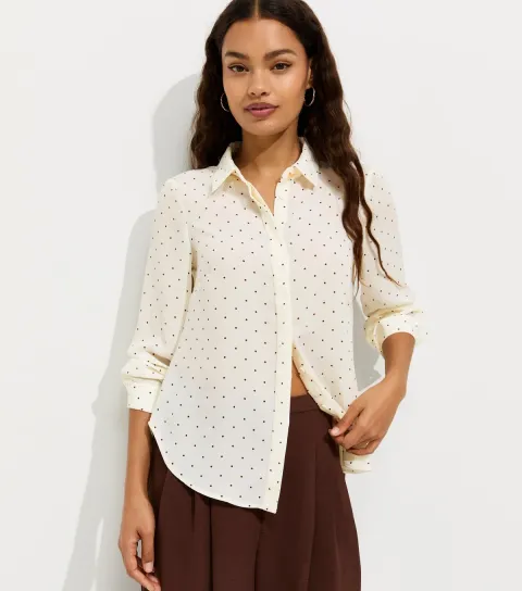 Women's Petite Alice Spot Claire Gold Button S