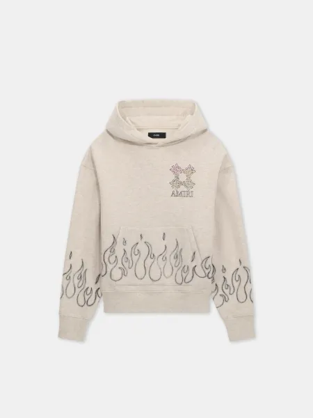 MA QUAD FLAMES OVERSIZED HOODIE - Ivory