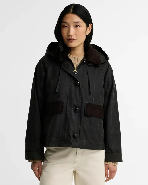 BARBOUR Adina Checked Waxed Jacket