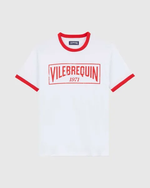 Vilebrequin Men Cotton Light Jersey T-shirt Bicolor Logo