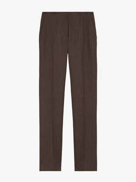Wool Pinstripe Trousers
