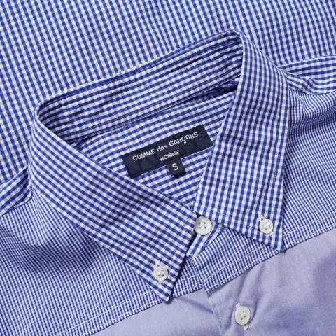 Comme des Garcons Homme Gingham Check Mix Shirt