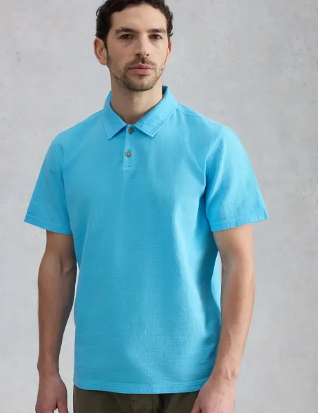 White Stuff Pure Cotton Polo Shirt Blue