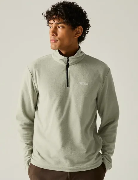 Regatta Thompson Half Zip Funnel Neck Fleece Light Grey