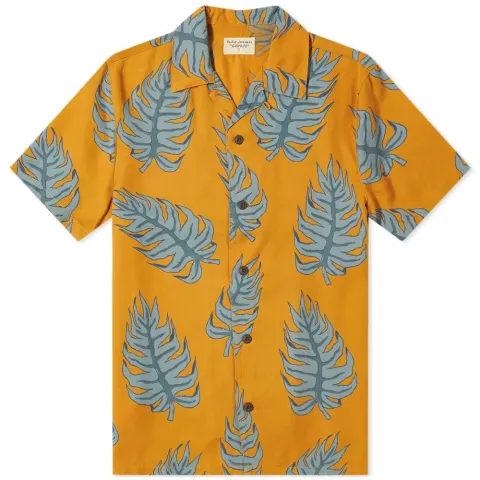 Nudie Short Sleeve Arvid Leaf Shirt