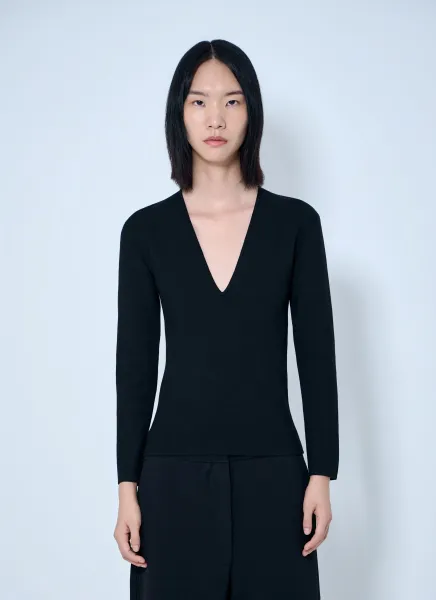 Compact Knit V-Neck