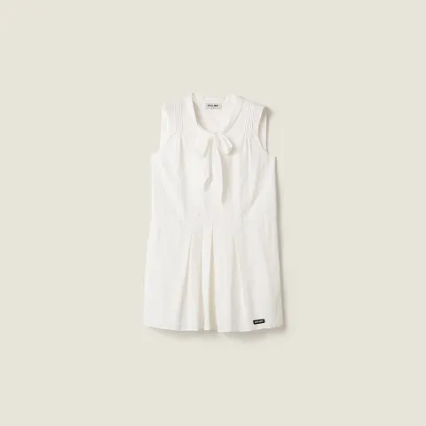 Slubbed poplin dress