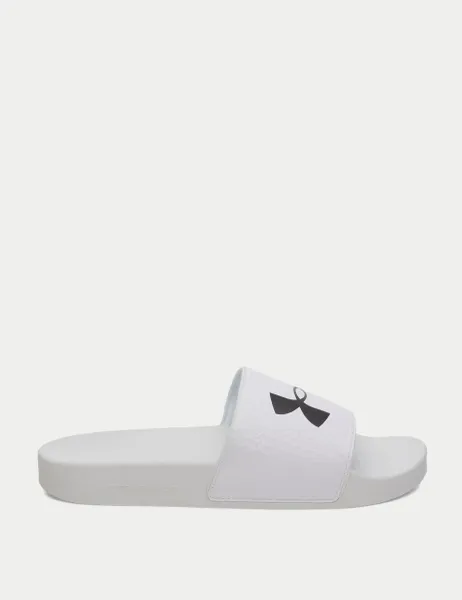 Under Armour Armour Logo Strap Sliders White