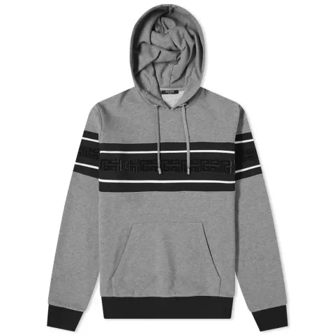 Monogram Flocked Popover Hoodie