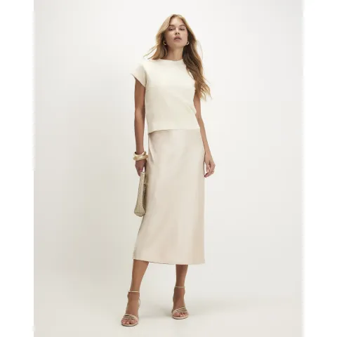 River Island 2 In 1 Knit Tank Top Satin Midi Dress