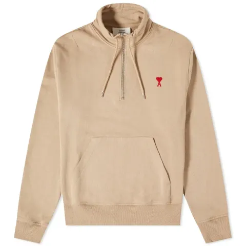 AMI Heart Drawstring Quarter Zip