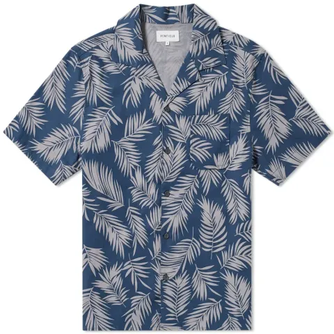 Mahoney Leaf Print Vacation Shirt