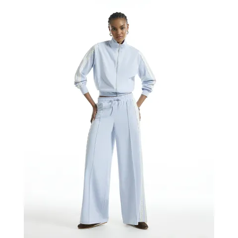 River Island Lace Trim Wide Leg Track Joggers