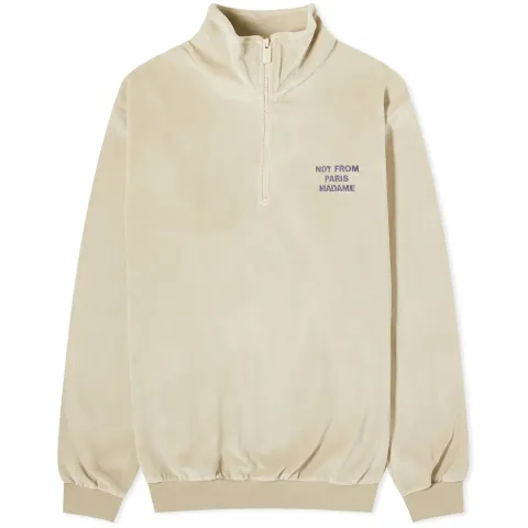 Not From Paris Madame Half Zip Sweat
