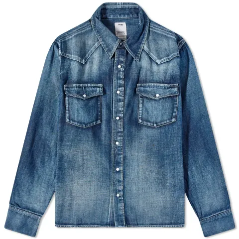 Social Sculpture Damaged Denim Shirt