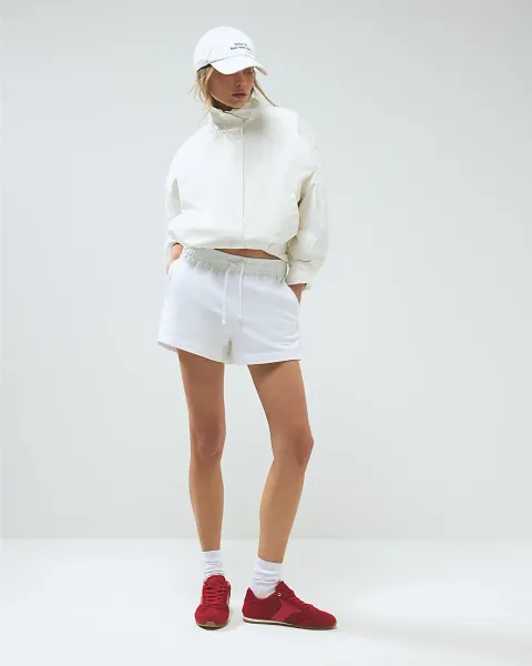 River Island White Elasticated Shorts