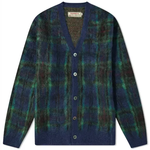 Mohair Check Cardigan