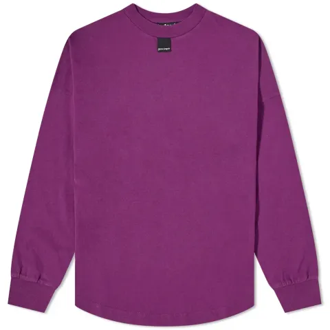 Long Sleeve Blurry Logo Oversized T-Shirt