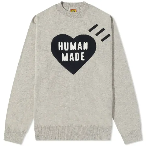 Long Sleeve Heart Knit Sweat