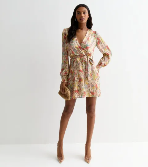 Women's Multicoloured Floral Chiffon Mini Dress