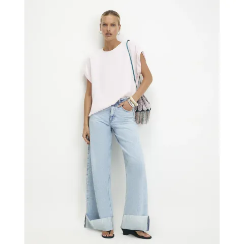 River Island Short Sleeve Turn Back Cuff Top