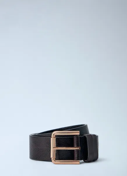 Max Mara Patterned Leather Belt