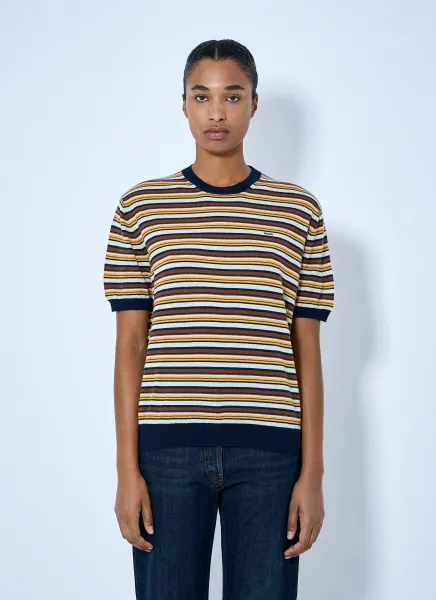 Striped Knit T-Shirt