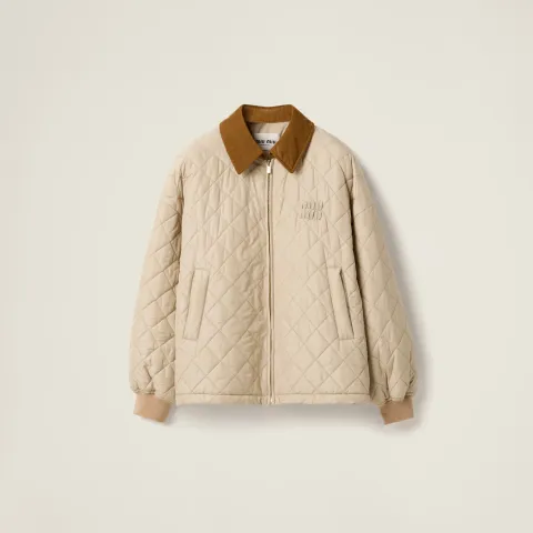Technical fabric blouson jacket