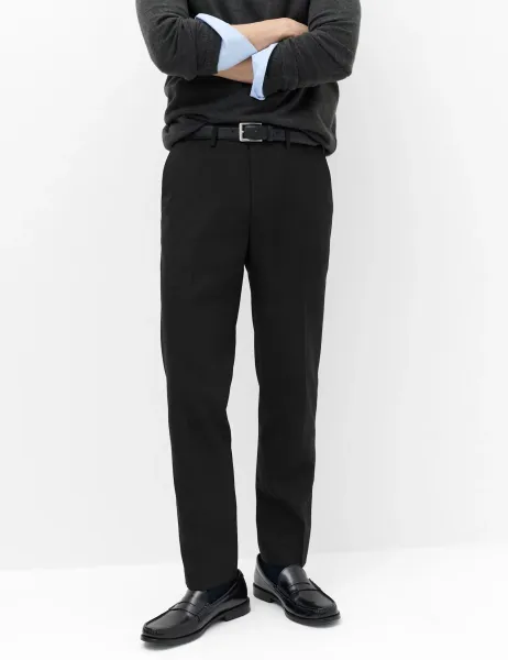 Marks & Spencer Regular Fit Smart Trousers Black