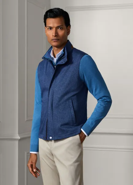 Jersey Glencheck Gilet