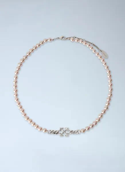 Off-White Arrow Pearl Full Necklace